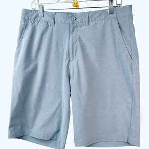 johnnie-O Sky Blue Flat Front Shorts 33